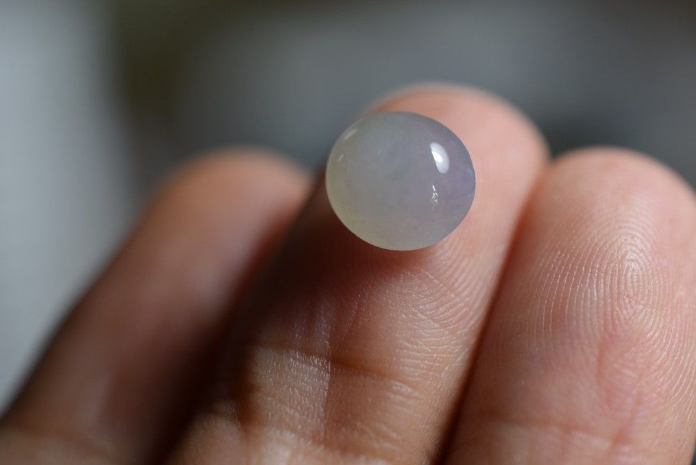 天然ミャンマー冰翡翠 RS11-40 氷糯種 三彩 薄緑 薄黄 薄ラベンダー ミャンマー産 天然 A貨