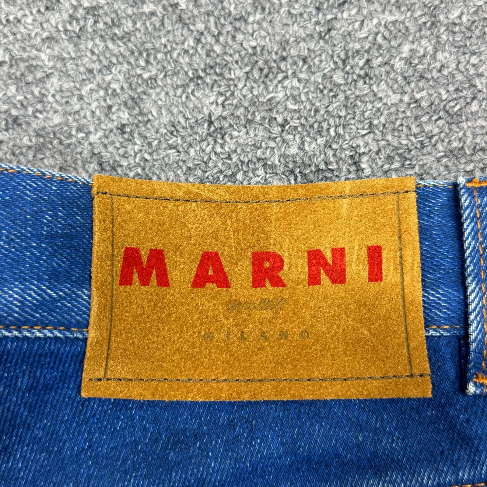 国内正規 定価145200円 MARNI BLUE COATED DENIM JEANS WITH