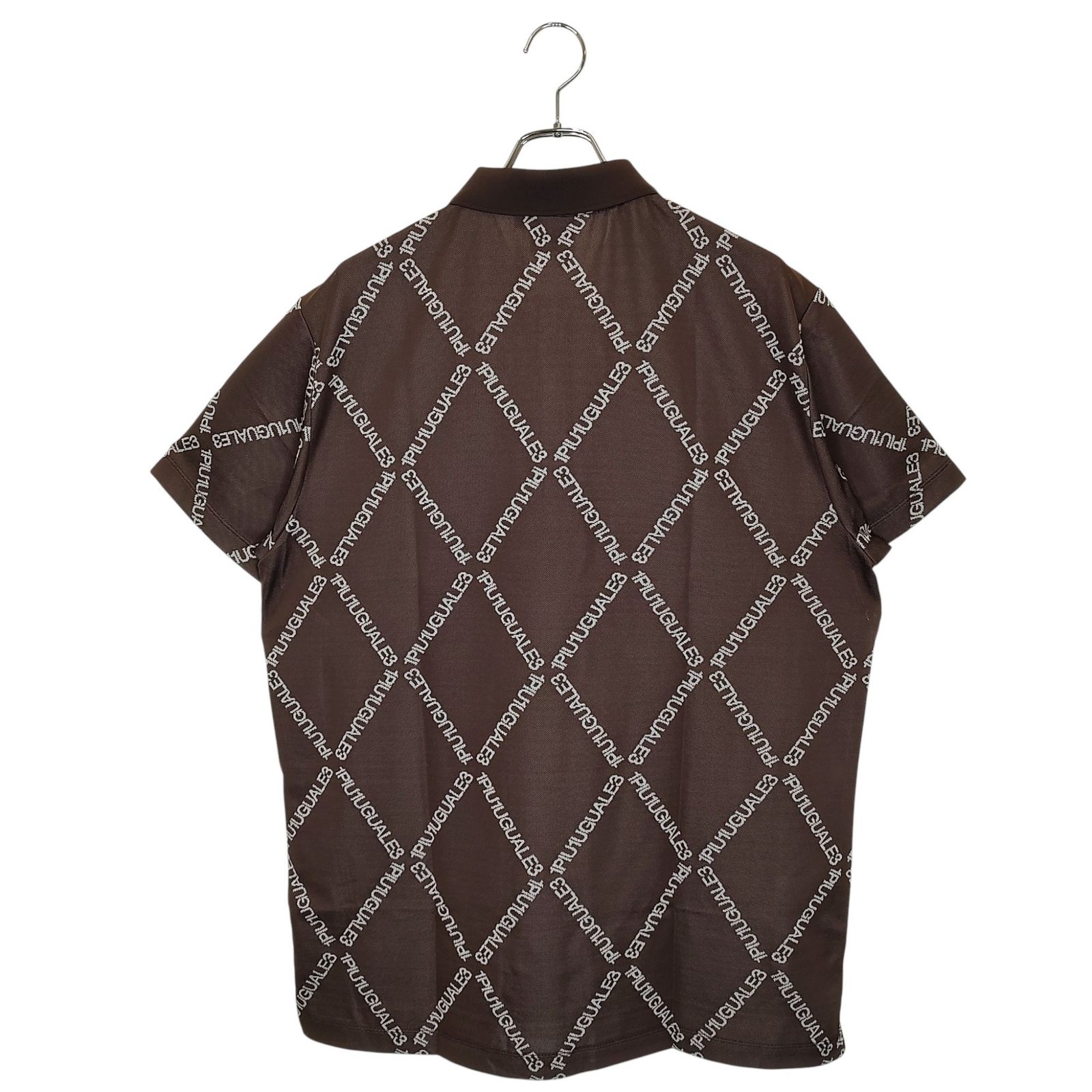 匿名配送 1PIU1UGUALE3 GOLF ウノピゥウノウグァーレトレ ゴルフ × HIROKUNI TOGA S S POLO 半袖 ポロシャツ GRK062 POE457 6 XL ブラウン メンズ 最安値で