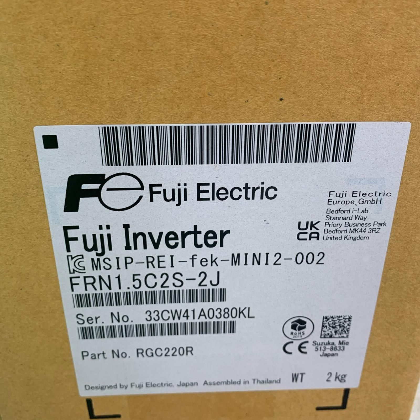 ♭♭富士電機 Fuji Electric Inverter インバータ FRN1.5C2S-2J