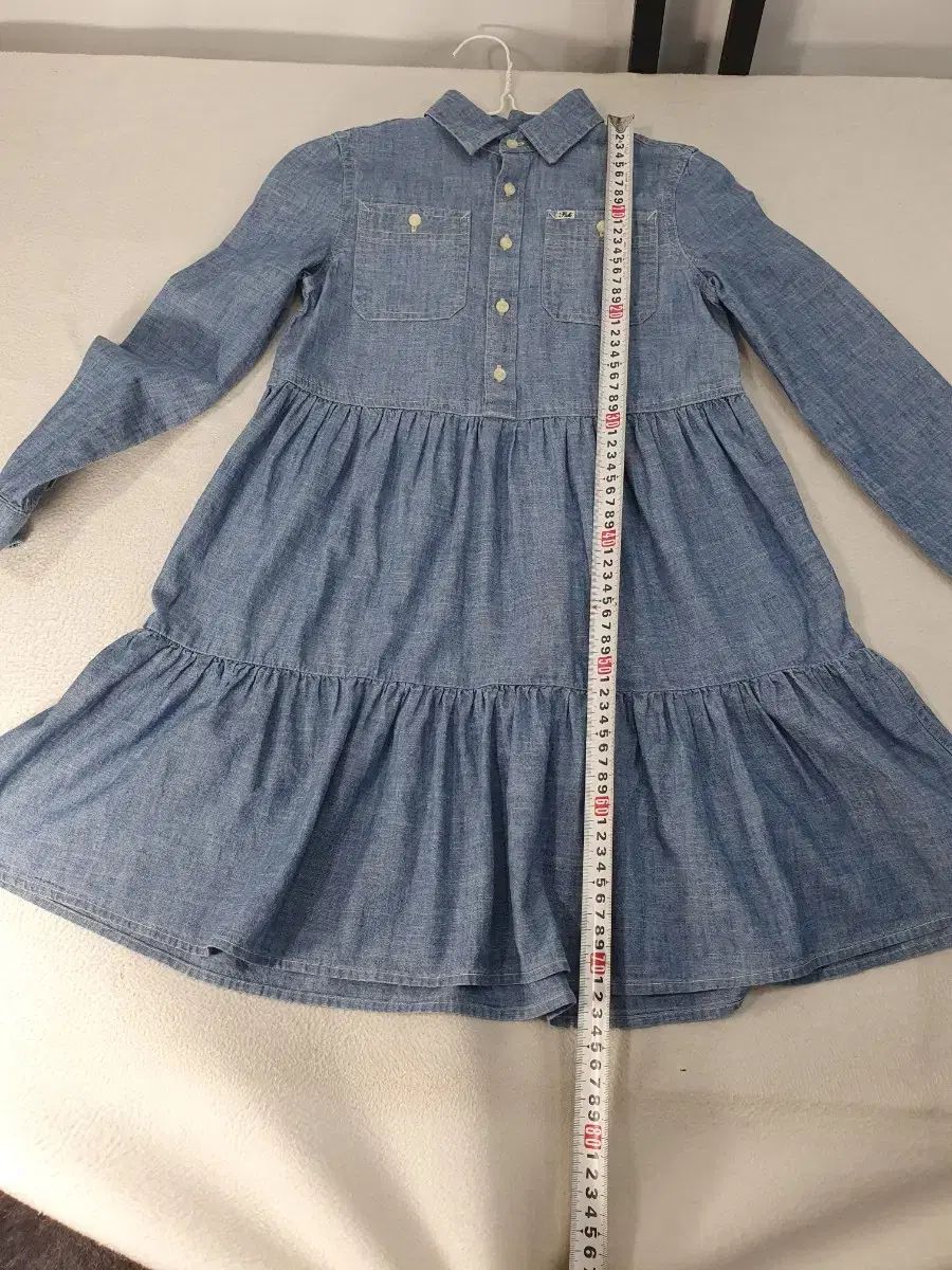 【魅力的な】 ポロ ラルフローレン キッズ デニム ワンピース シャンブレー シャツ ドレス 8y 100％本物。