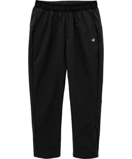le coq sportif ルコック クロップドパンツ ブラック S QMWWJD31 BK | 衣類 服 ウエア ボトムス パンツ ズボン ストレッチ性 はっ水 軽量 クロス素材 クロップド丈 ジャガード デイリーユース スポー