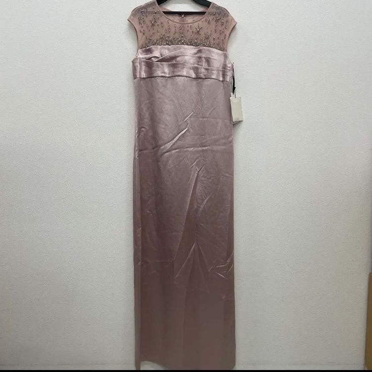 AP16 GRACECONTINENTAL Oサテンロングドレス ピンク