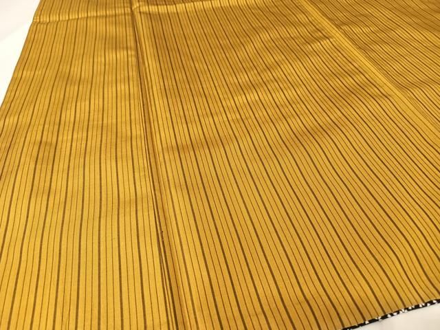 平和屋着物○本場黄八丈 平織 縞 正絹 逸品 AABA4552np