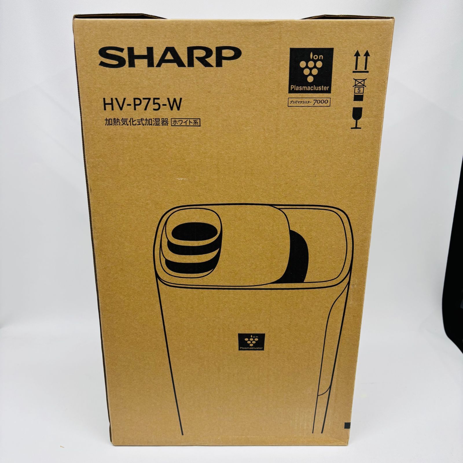 ☆899 SHARP 加熱気化式加湿器 HV-P75-W 【未使用】 ショップ
