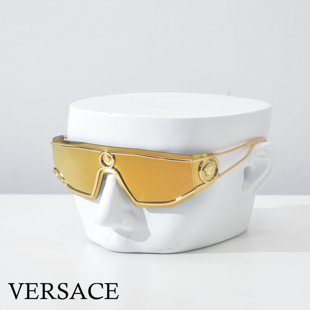 ヴェルサーチ サングラス メンズ ミラー ゴールド VERSACE 2226-O10027P45