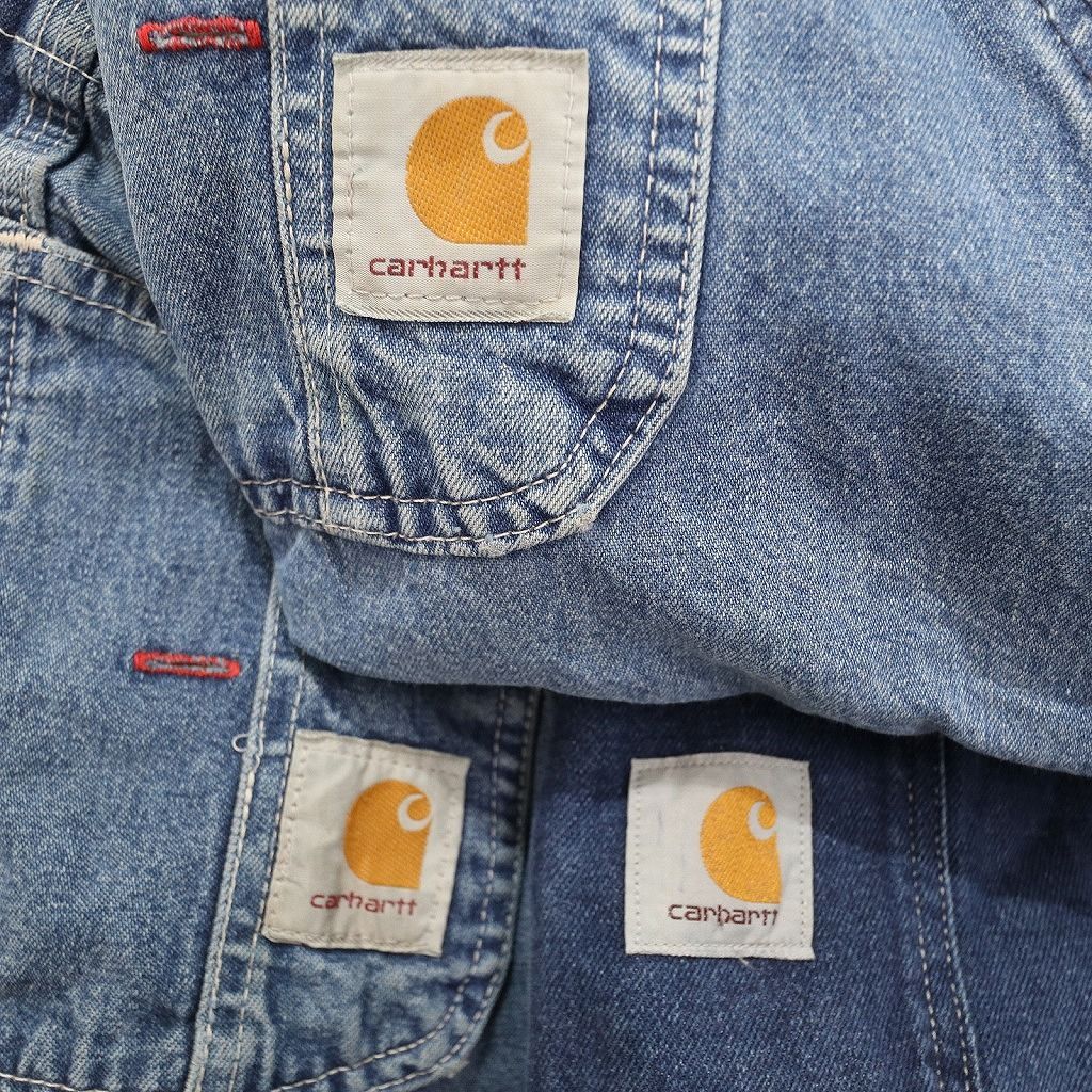 海外ファッション通販。 古着卸 まとめ売り カーハート オーバーオール 3枚セット メンズ 40 |44 ワーク フェード アメカジ 古着 NC1362