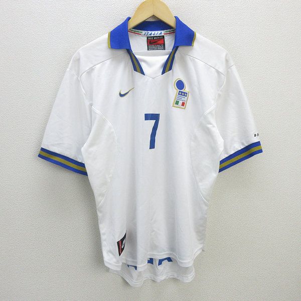 H□90s・UK製□ナイキ/NIKE サッカーイタリア代表 96-97