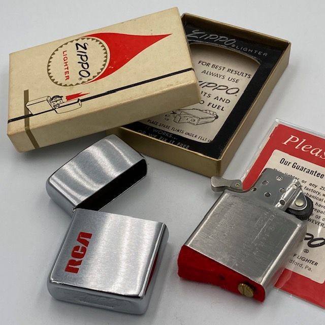 ジッポー ZIPPO ライター 赤フェルト デッドストック 1967年 新品未使用 ＲＣＡ ボックス インストラクション - メルカリ