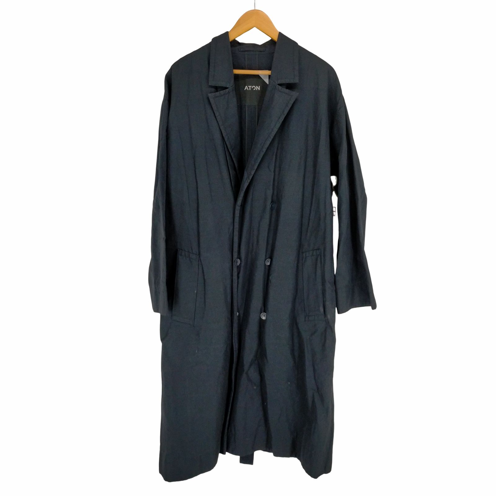 エイトン ATON Silk Linen Shantung シルクリネントレンチコート