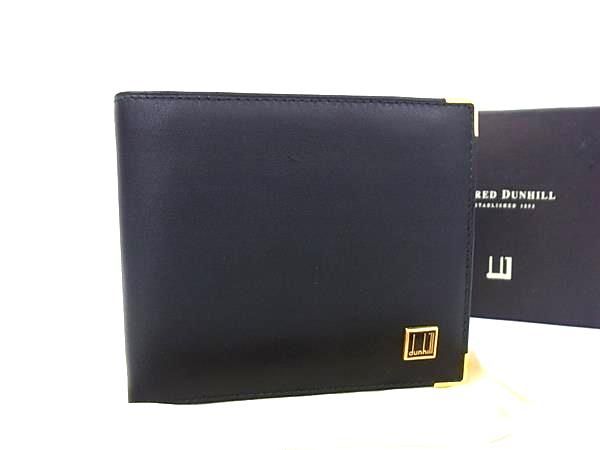 □極美品□ dunhill ダンヒル レザー 二つ折り 財布 ウォレット