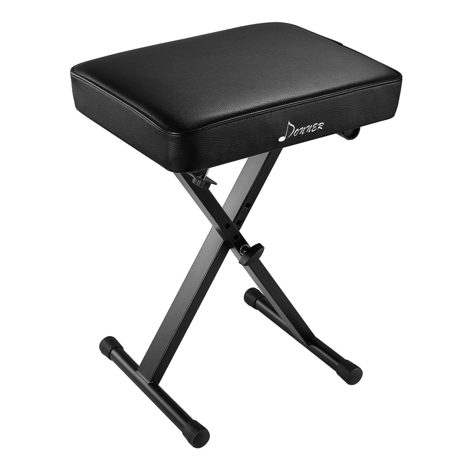厚さ 6cm Donner ピアノ椅子 キーボード用 ベンチ 折りたたみ式 ピアノチェア 滑り止めスポンジ 厚さ6cm