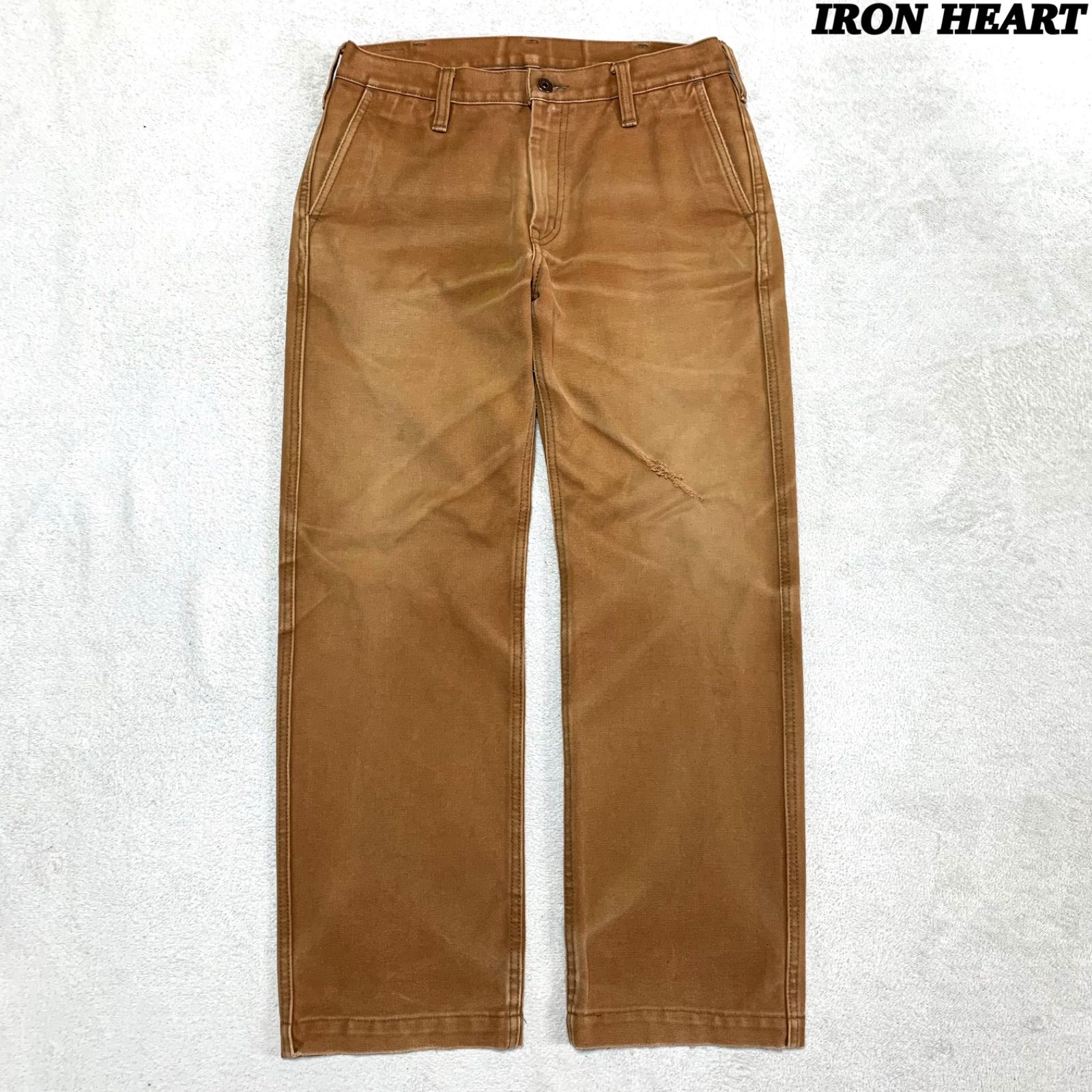 IRON HEART ワークパンツ ロガーパンツ ブラウンダック TALONジップ