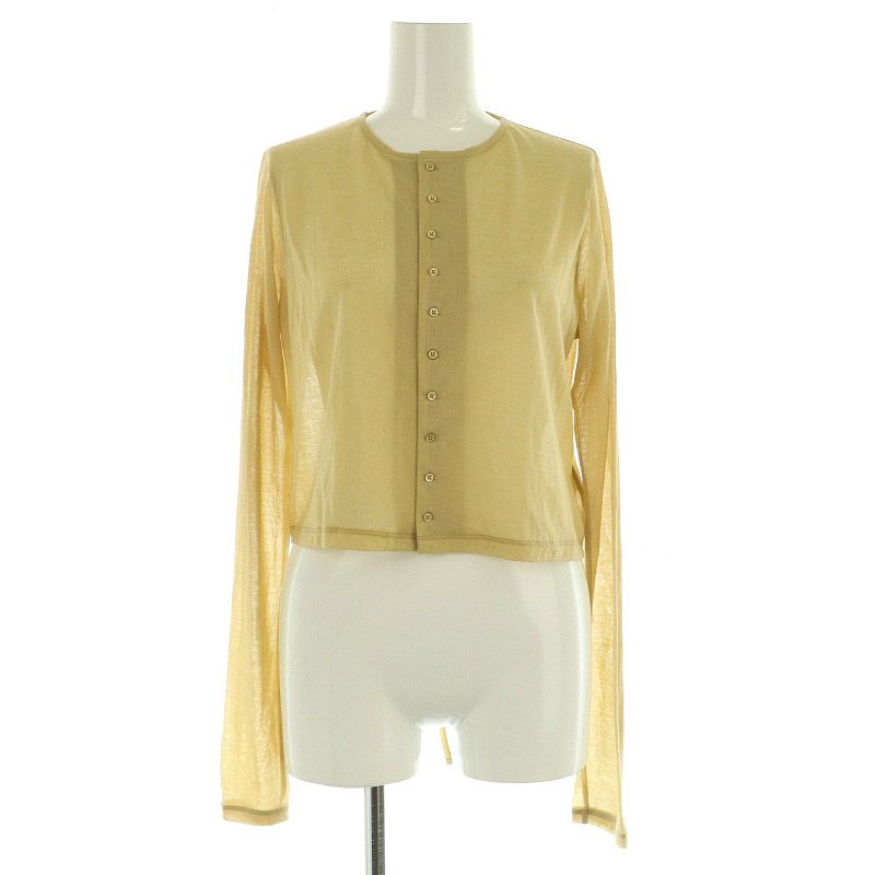 ■美品近年Plage JANE SMITHシアーショートカーディガン ベージュ □美品近年Plage JANE SMITHシアーショートカーディガン