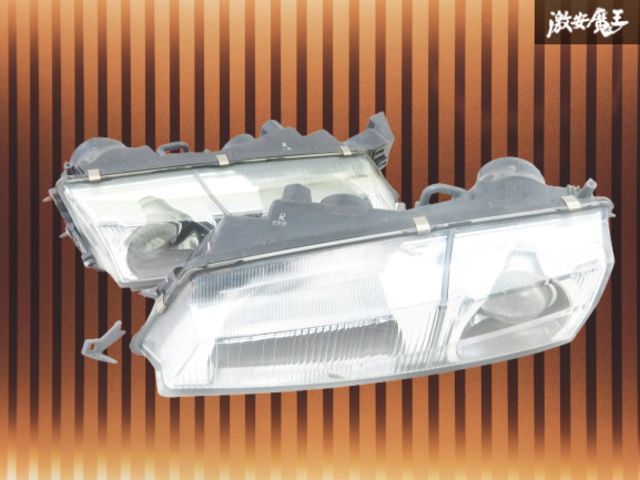 美品 s14シルビア後期 日産純正 プロ目 ヘッドライトレンズ 左右セット