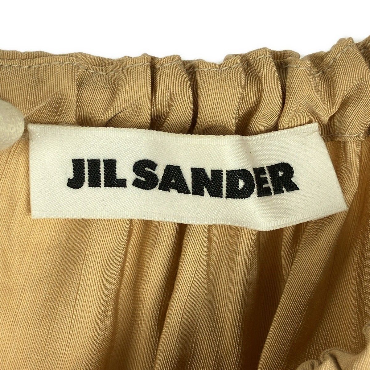 JIL SANDER ジルサンダー レーヨンリネンギャザーシャツブラウス HS JW 