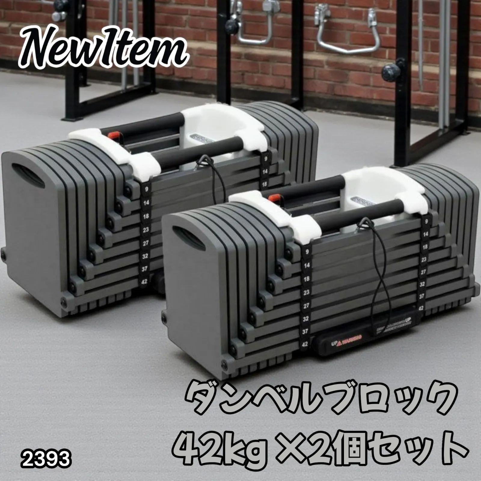 パワーブロック ダンベル 可変式ダンベル 42kg 2個セット 2393 パワーブロック ダンベル 可変式 42kg 2個セット 24段階調節