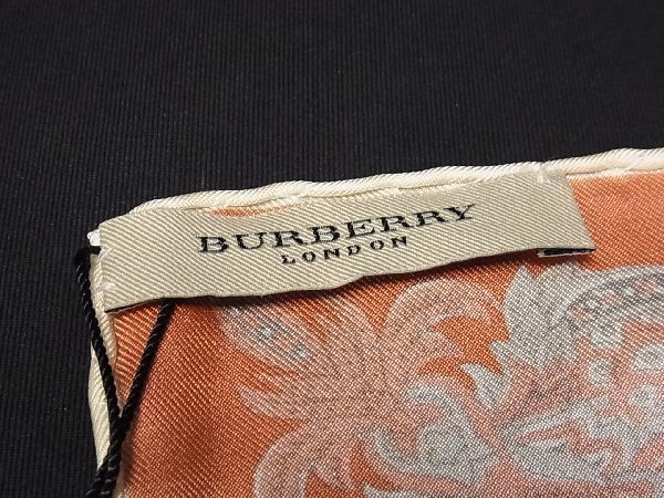 □新品□未使用□ BURBERRY バーバリー シルク100% スカーフ ハンカチ