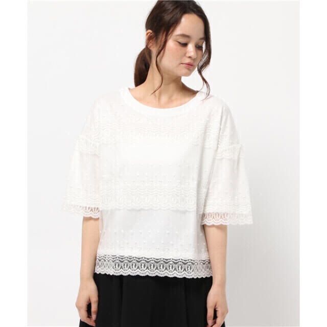 franche lippee - うさぎのベールたっぽりT cf34 franche lippee うさぎのベールたっぽりTシャツ レース