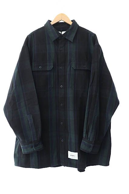 ダブルタップス WTAPS 21AW DECK FLANNEL TEXTILE デッキ フランネル テキスタイル チェック柄 長袖 シャツ ネルシャツ  212TQDT-SHM05 04 マルチカラー ブランド古着ベクトル 中古 ☆AA☆□ 240421 - メルカリ