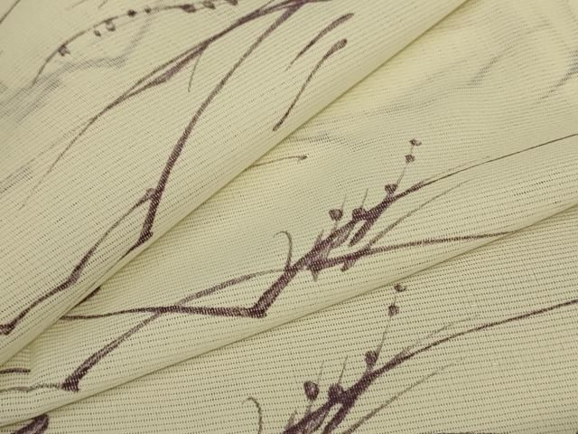 平和屋着物＊夏物　小紋　絽　草葉文　洗える着物　AABA9392jd 平和屋着物＊夏物 小紋 絽 草葉文 洗える着物 AABA9392jd