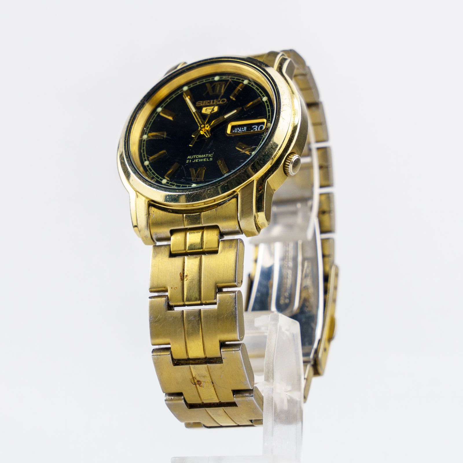 SEIKO 5 セイコー5 7S26-03E0 自動巻き メンズウォッチ ゴールド