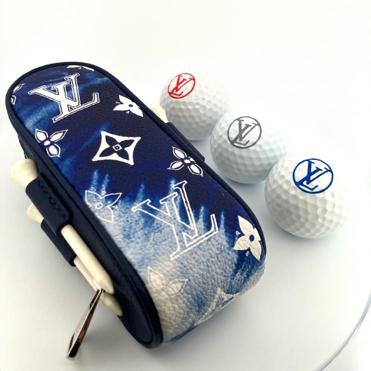 LOUIS VUITTON モノグラムバンダナ ゴルフ アンドルーズ GI0768 ゴルフボールケース 鑑定済み 正規品 ルイ ヴィトン