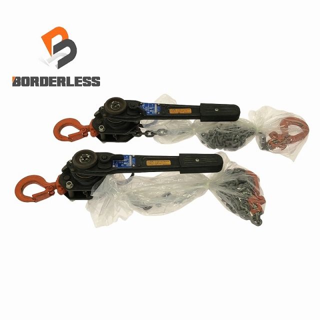2台セット 象印 エレファント レバーブロック Y2-50 荷重0.5ton|500㎏ レバブロ トルコン レバーホイスト 荷揚げ 荷締め 108971