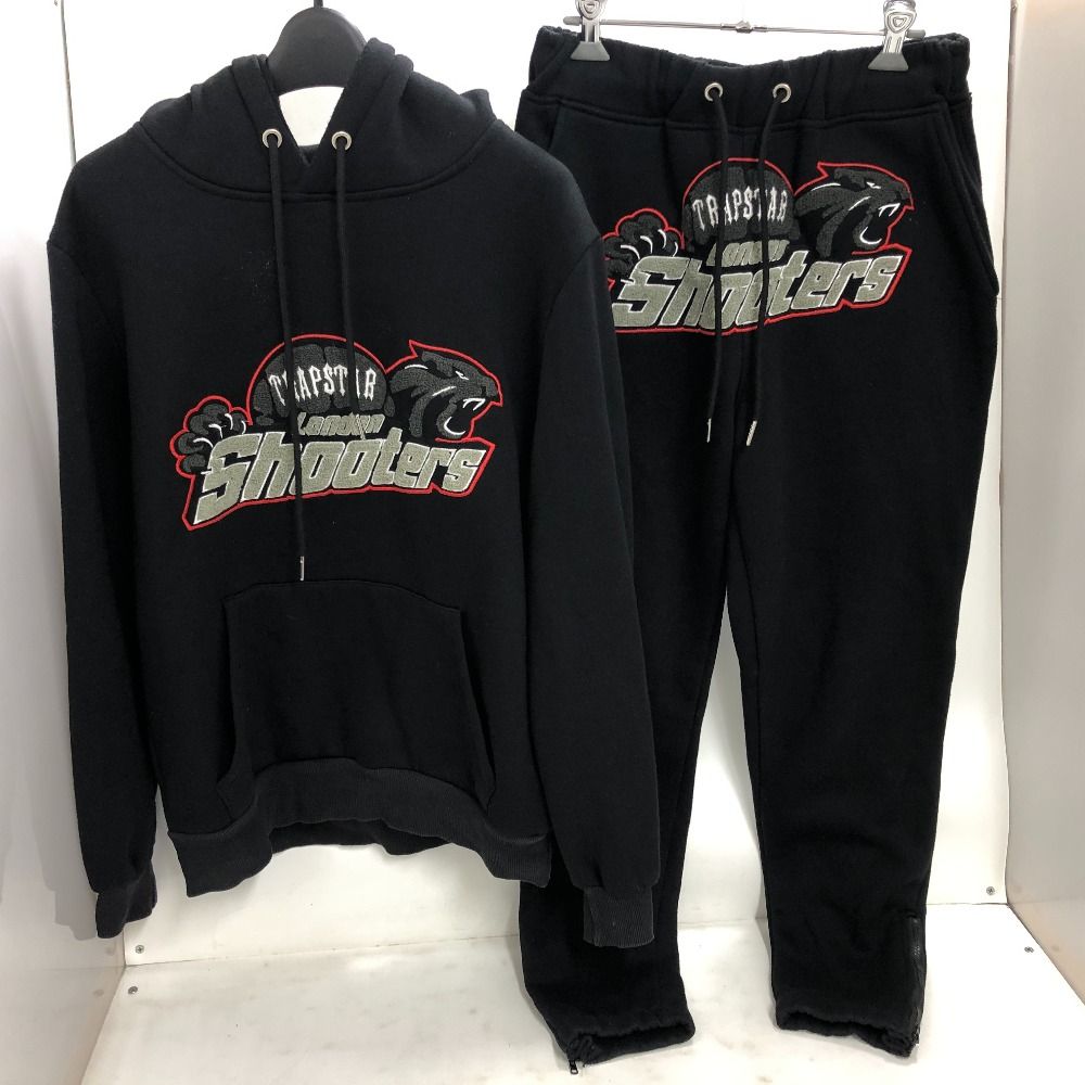 TRAPSTAR フード付きスウェットセット S ブラック