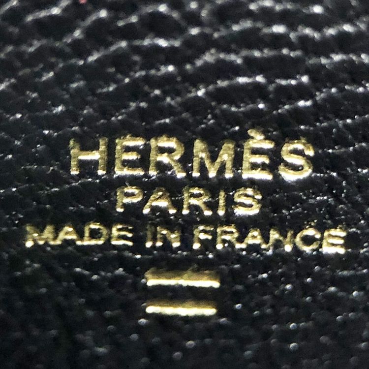 HERMES ブラックレザー キーホルダー HERMES エルメス ブラックリザード マイクロケリー マイクロミニ