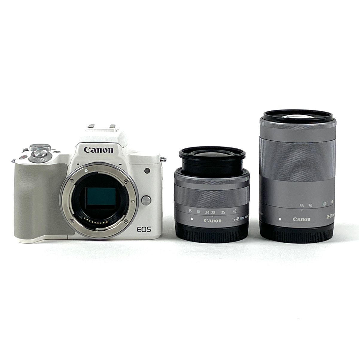 キヤノン Canon EOS Kiss M ダブルズームキット ホワイト デジタル