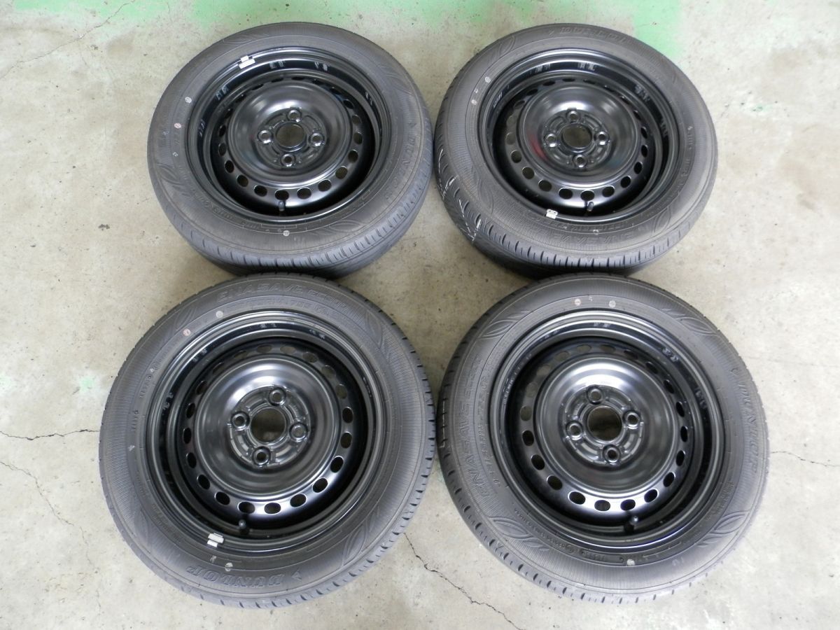 ホンダ N-BOX 14インチ 純正スチールホイール付ラジアルタイヤ 4本SET 155 65R14 製 4.5Ｊ 4H 100 55φ 夏タイヤ