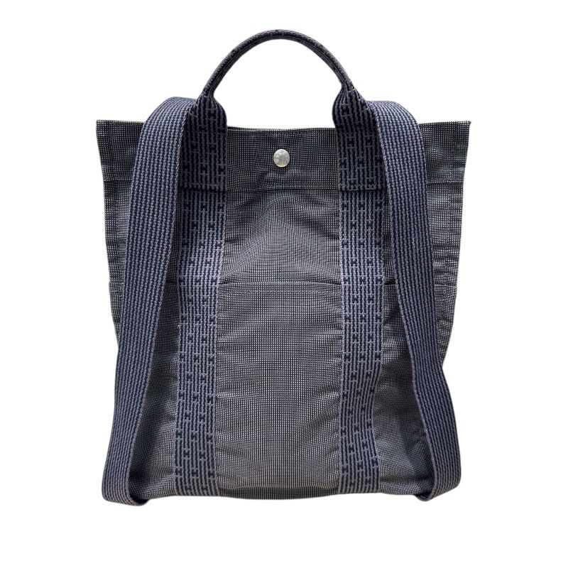 エルメス HERMES エールラインアド PM グレー キャンバス レディース リュック デイパック