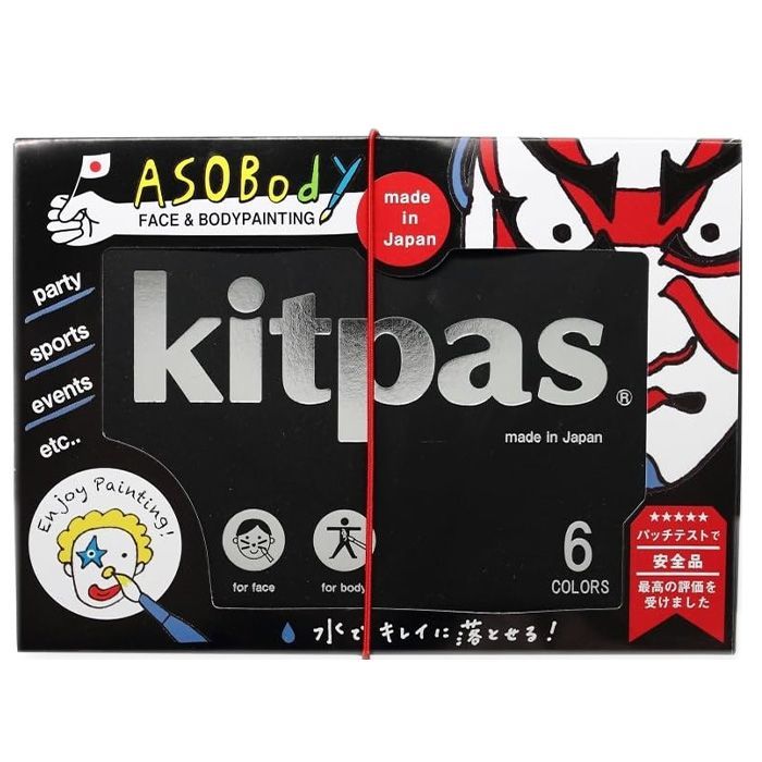 キットパス あそボディ6色パレット フェイスペイント ボディペイント 6