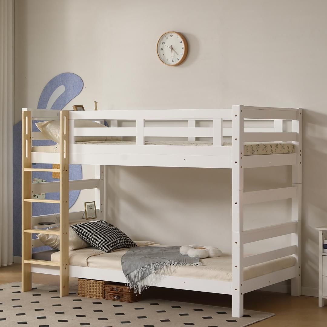 ベッド 階段付き ロフトベッド RESIDENCE-レジデンス- HT70-95-ホワイト-階段付き ロフトベット RESIDENCE-レジデンス