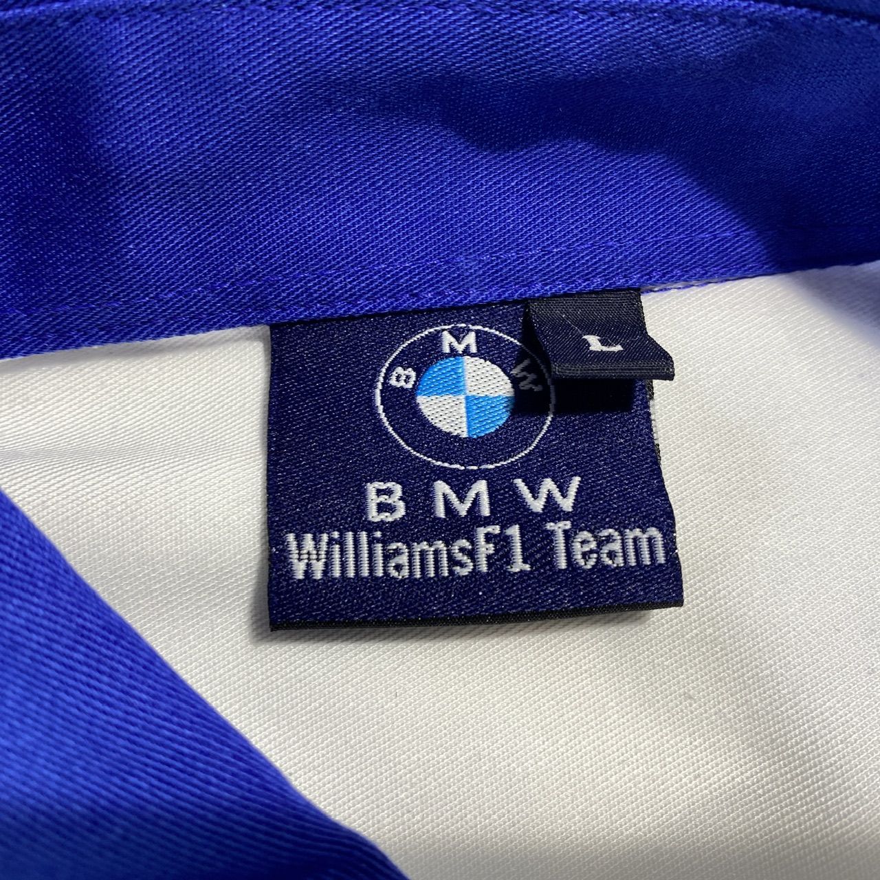 F1 BMW Williams ウィリアムズ ピットシャツ 半袖 青 Lサイズ (管理 