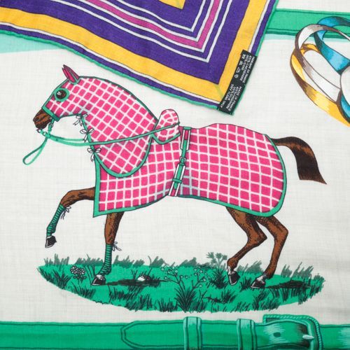 エルメス HERMES スカーフ カレ140 カシミア シルク カレジェアン