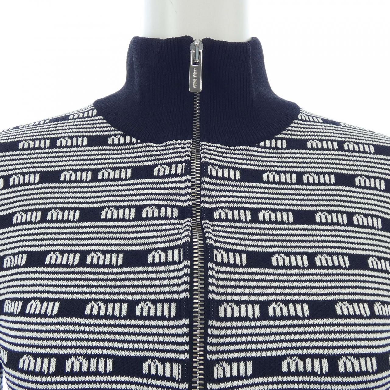 美品 メゾンスペシャル M フラワージャガードブルゾン ネイビー 2WAY