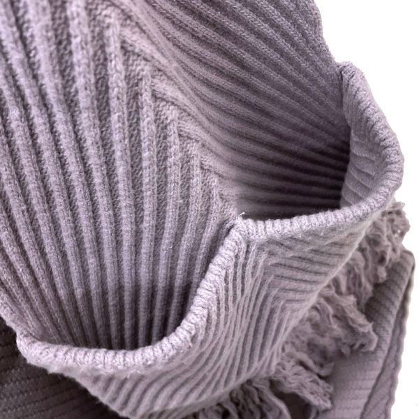 ルイヴィトン マフラー フリンジ シルク30% ウール70% ブラウン LOUIS