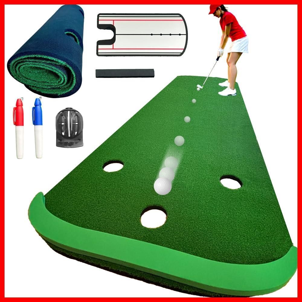 商品 大きい 1ｍｘ ３ｍ フルセット 大型 ７点 練習器具 ゴルフ練習 PGAプロ監修 パット練習 パター練習器具 パター練習マット パターマット 人工芝タイプ 静音 LINOLUNA