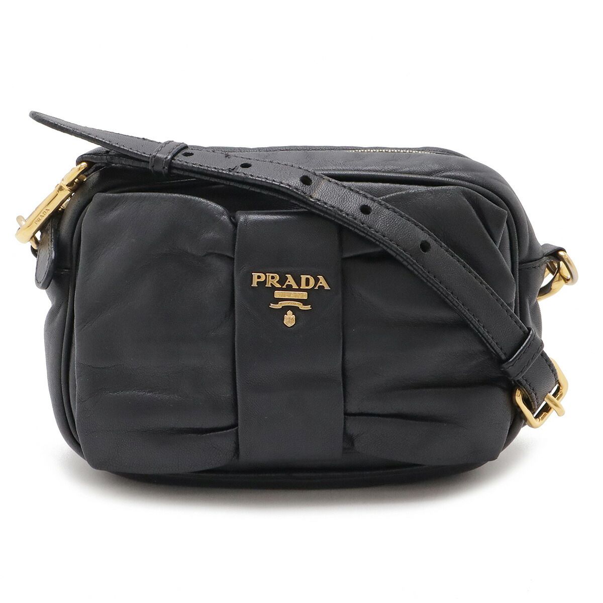 PRADA ショルダーバック プラダ 2way ポーチ リボン BP0166 黒