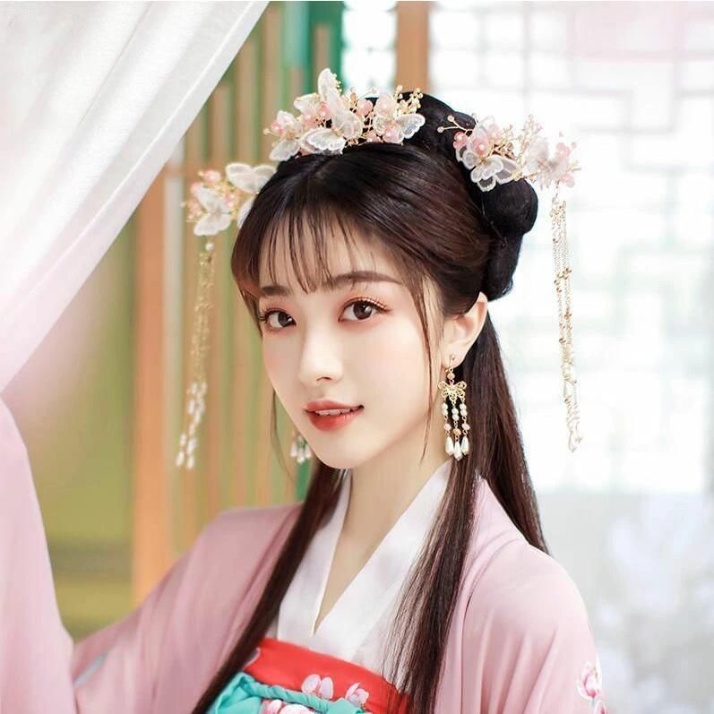 即購入可＊「唐王朝姫」漢服　髪飾り　全セット 新品 中国風髪飾り 豪華5点セット チャイナ風 古代宮廷王女皇后