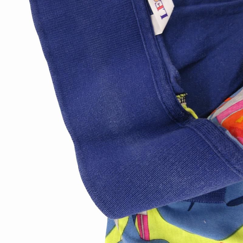 レオナールスポーツ LEONARD SPORT ポロシャツ カットソー 総柄 半袖 青 ブルー /FF IBO76 レディース レオナールスポーツ LEONARD SPORT ポロシャツ カットソー 総柄