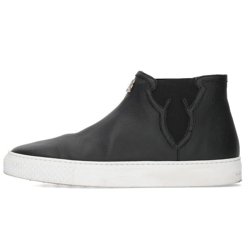 クロムハーツ MID TOP/ミッドトップ サイドゴアレザースニーカー 