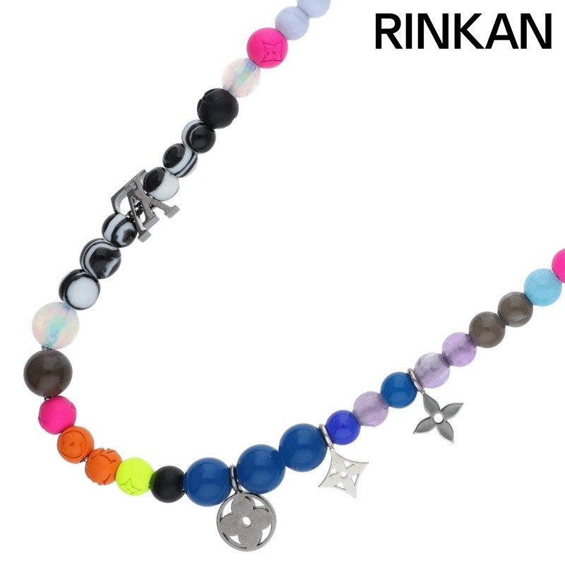 ルイヴィトン MP2937 モノグラムフラワービーズネックレス メンズ