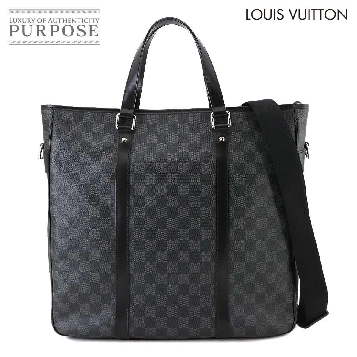ルイ ヴィトン LOUIS VUITTON ダミエ グラフィット タダオ 2way トート ショルダー バッグ ブラック グレー N51192 90280793