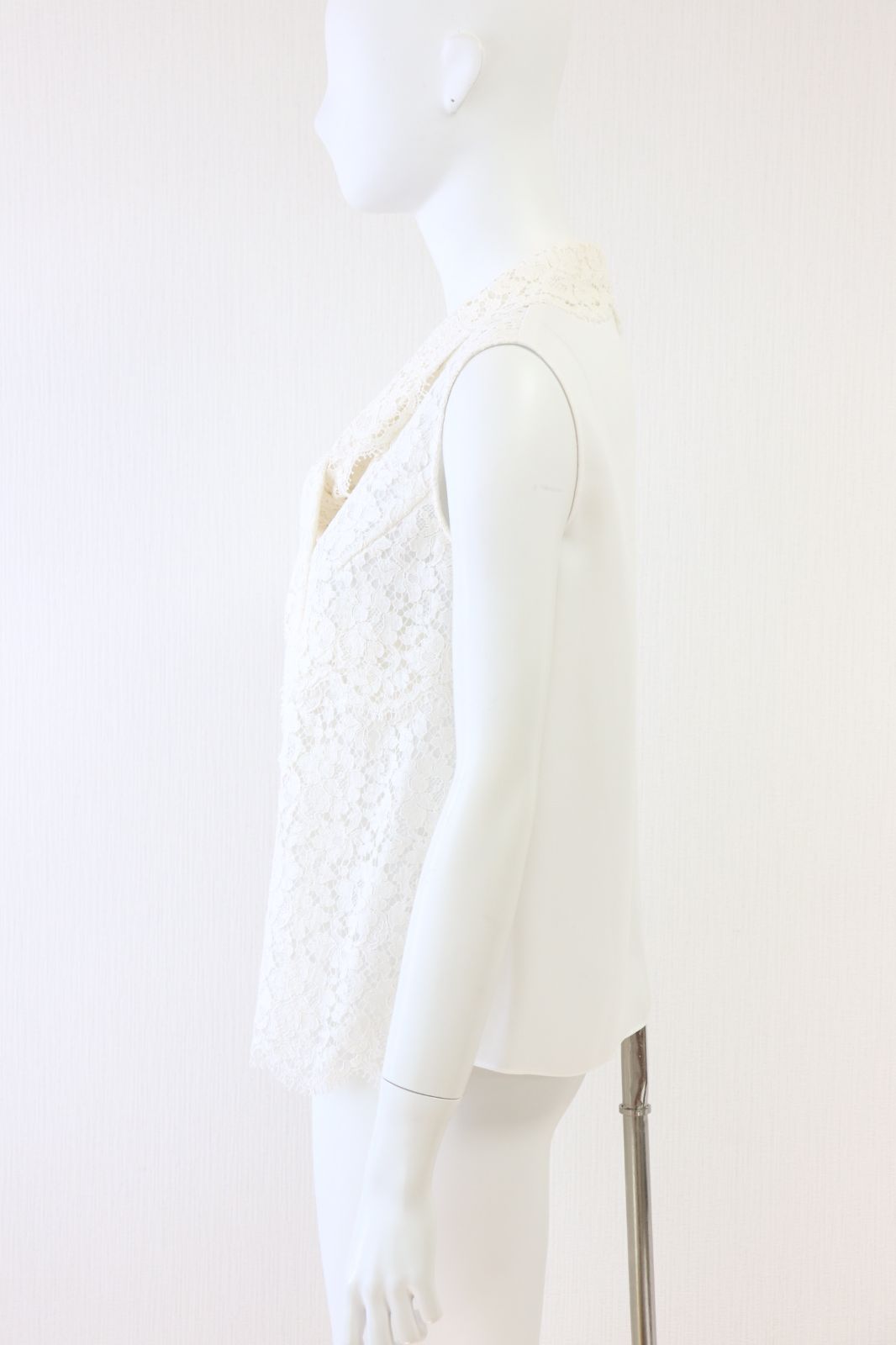 Rene 刺繍レースノースリーブブラウス 6011010 白/ホワイト ルネ 