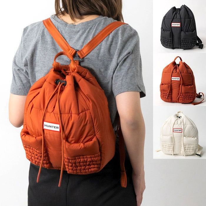 国内発送 HUNTER バックパック SMOCKED PUFFER UBB3706KBM HUNTER ポイント15倍対象 ハンター スモークド パファー バック