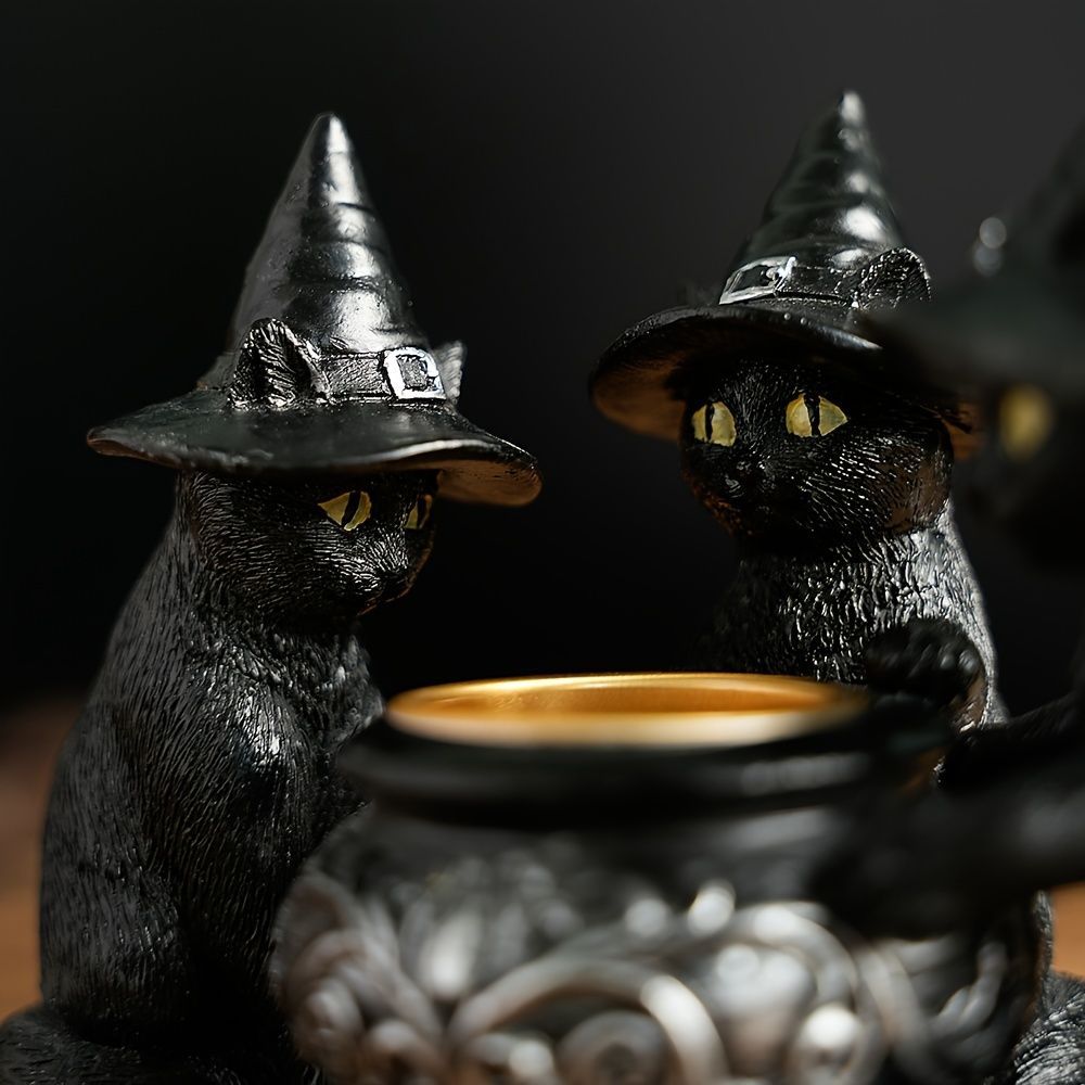ハロウィン 飾り黒ネコ 猫置物 猫 置物 おしゃれ ネコ オブジェ