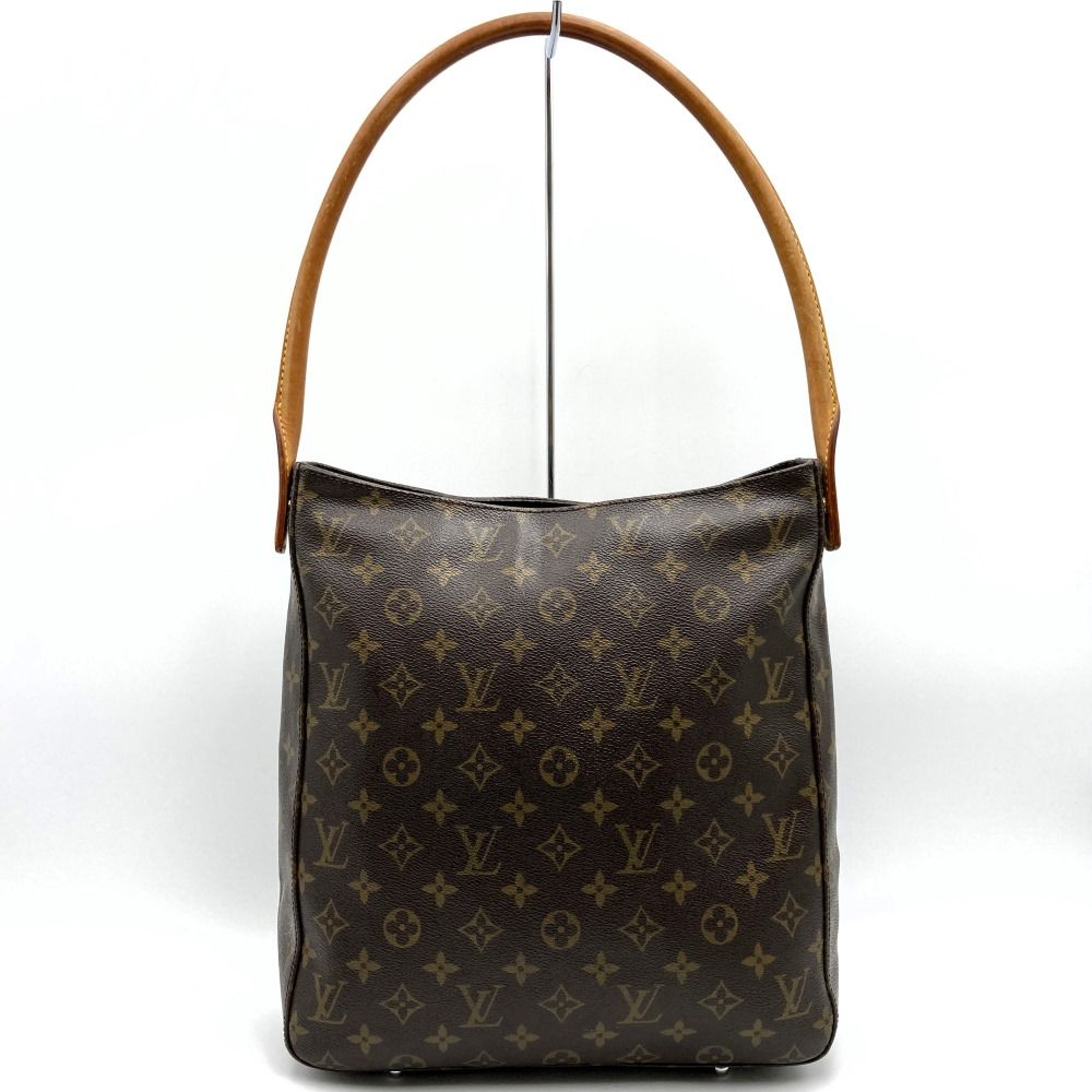 【ベタ無し】ルイ・ヴィトン M51145 ルーピングGM ショルダーバッグ ブラウン モノグラム レディース LOUIS VUITTON USED